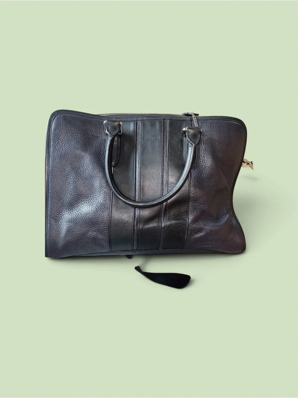 Coach Brown Leather Laptop Messenger with Detachable Strap